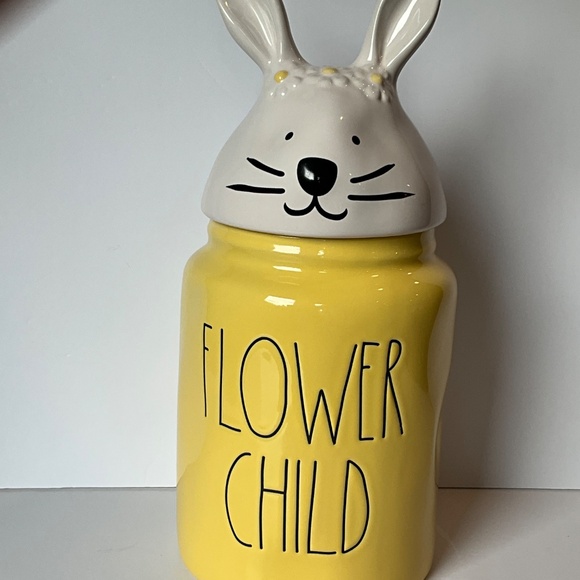 Rae Dunn Xtra Large Flower Child cannister - Picture 2 of 2